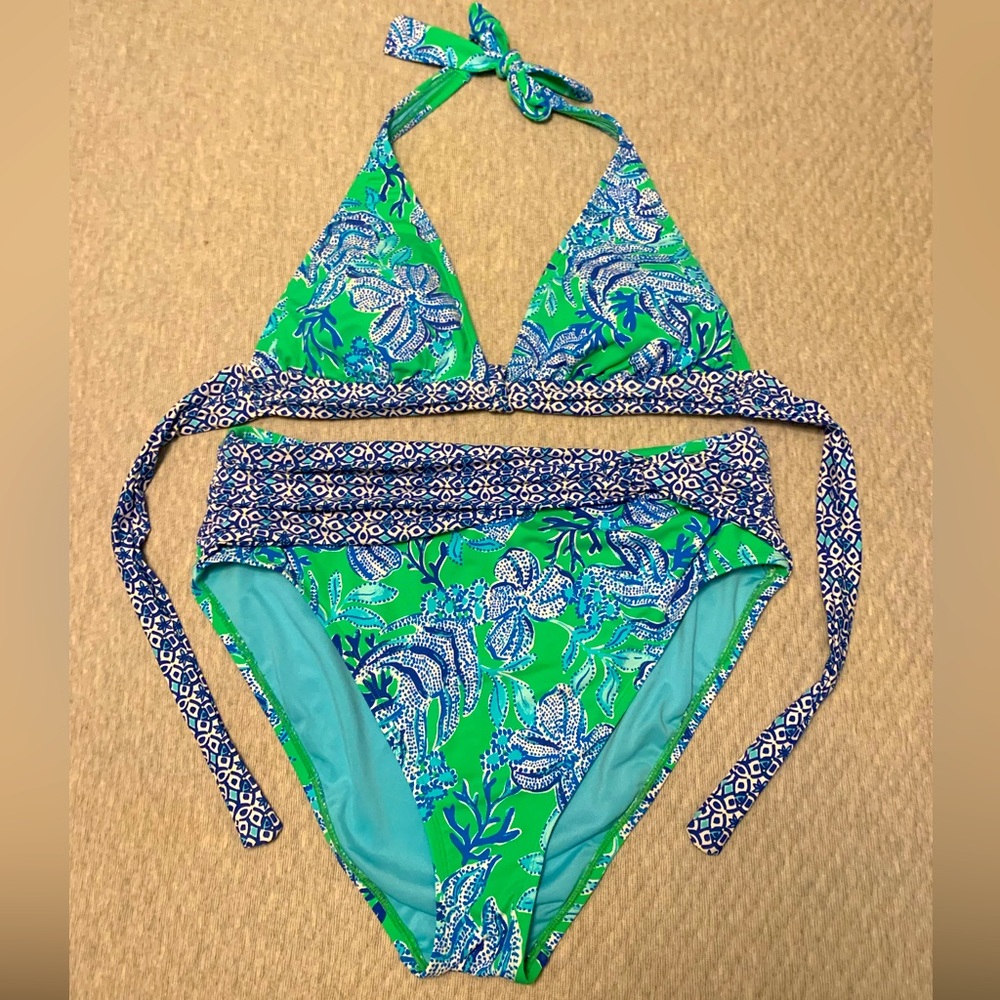Lilly Pulitzer Elise Bikini - Cabana Green Keepin It Reel